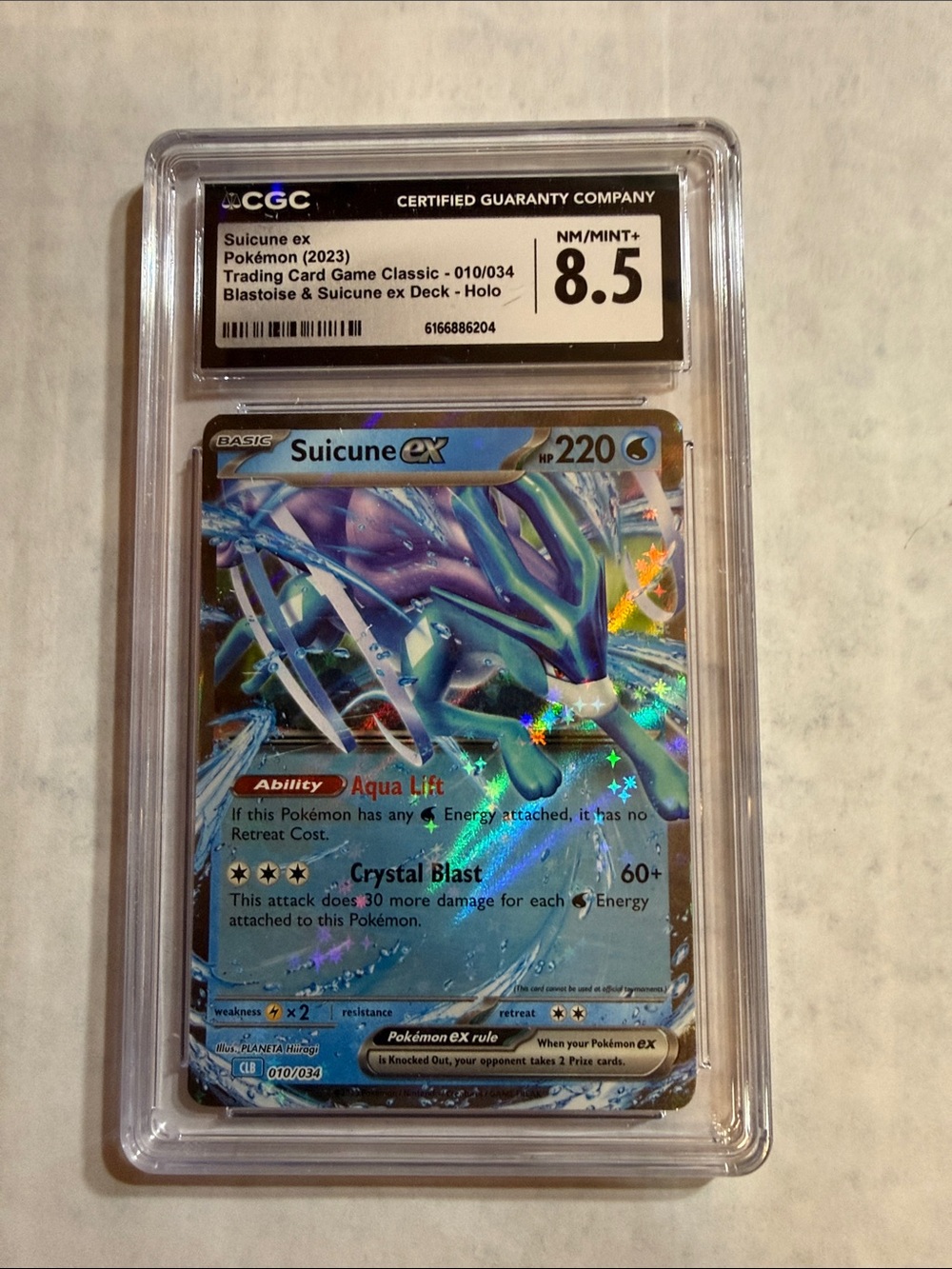 Pokemon Suicune ex Holographic Blue Silver Graded Card